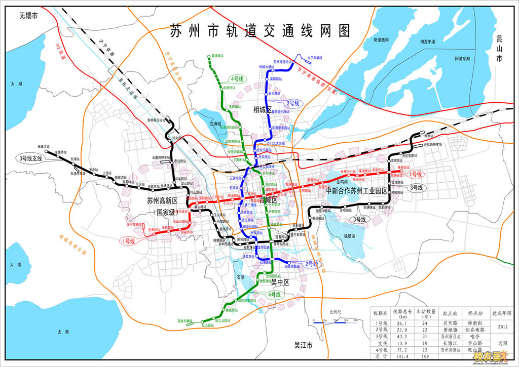 苏州地铁2号线线路图